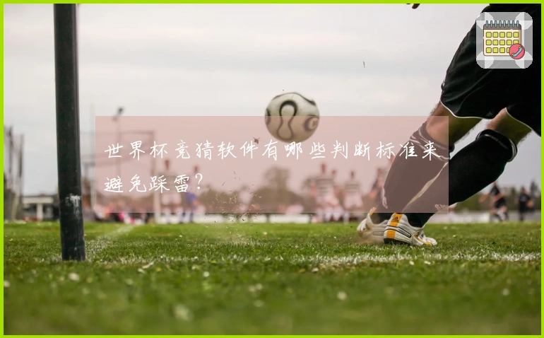 世界杯竞猜软件有哪些判断标准来避免踩雷？