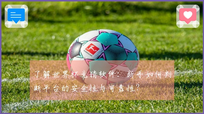 了解世界杯竞猜软件：新手如何判断平台的安全性与可靠性？